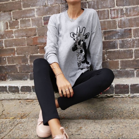 FRENCH CONNECTION giraffe sweater-size M - Picture 3 of 6